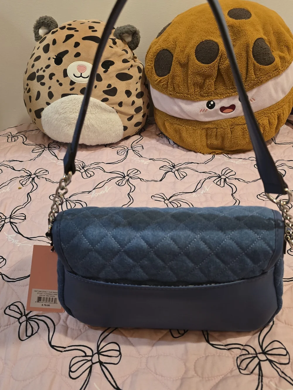 Juicy Couture Embellished Denim Shoulder Bag in Blue